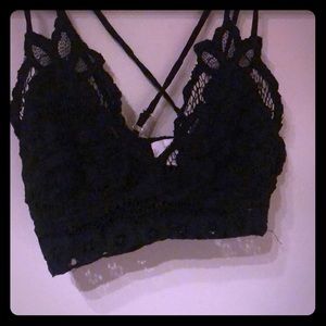 Black lace bralette